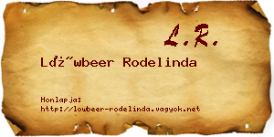 Löwbeer Rodelinda névjegykártya