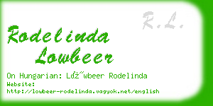 rodelinda lowbeer business card